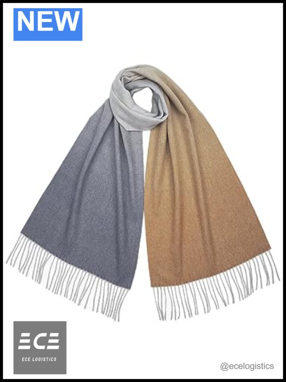 Wool Cashmere Scarf Envelope Gift Warm Soft Winter Wrap